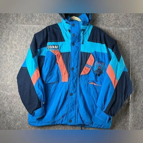 Colmar Super Mecpor Mens Outdoor Mountain Snow Hooded Vintage Ski Jacket Size 42